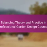 Balancing Theory and Practice in Professional Garden Design Courses