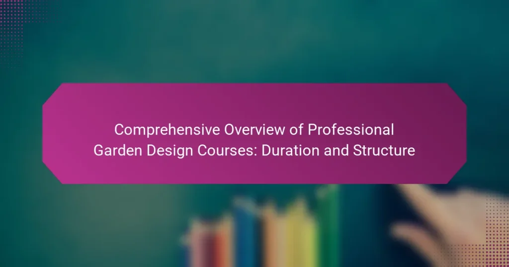 Comprehensive Overview of Professional Garden Design Courses: Duration and Structure