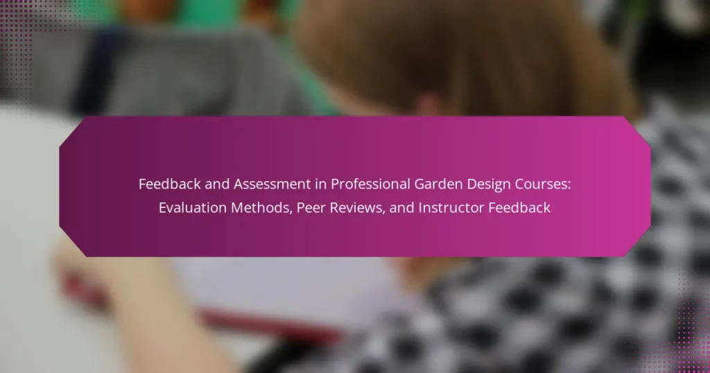 Feedback and Assessment in Professional Garden Design Courses: Evaluation Methods, Peer Reviews, and Instructor Feedback