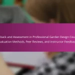 Feedback and Assessment in Professional Garden Design Courses: Evaluation Methods, Peer Reviews, and Instructor Feedback