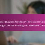 Flexible Duration Options in Professional Garden Design Courses: Evening and Weekend Classes
