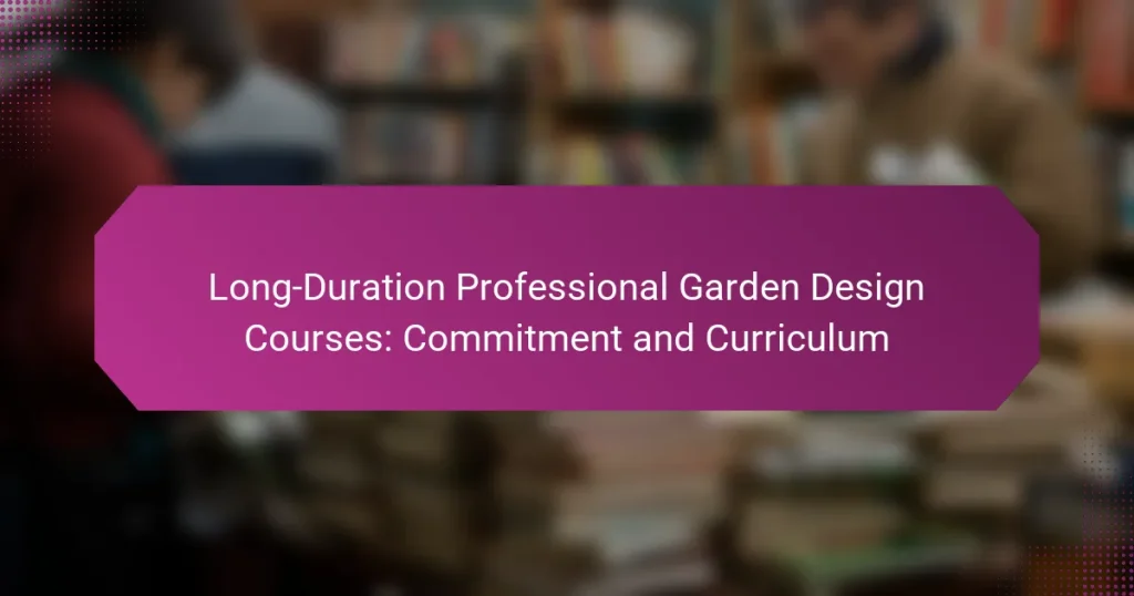 Long-Duration Professional Garden Design Courses: Commitment and Curriculum