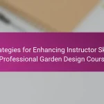Strategies for Enhancing Instructor Skills in Professional Garden Design Courses