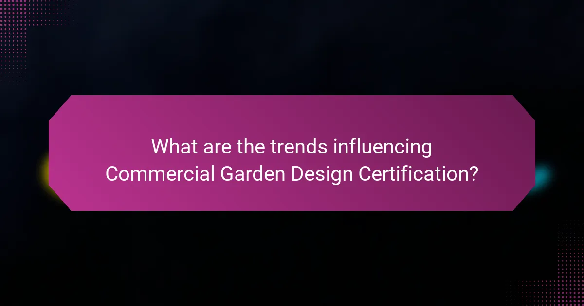 What are the trends influencing Commercial Garden Design Certification?